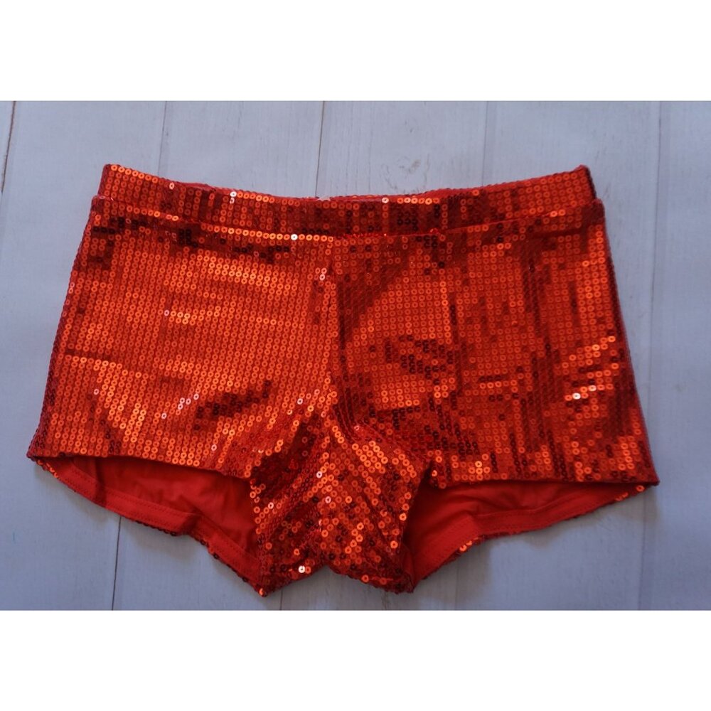 Just Behavior Womens Red Sequin Shorts – Size L, NWOT